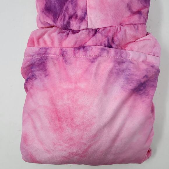 Squishmallow Hooded Throw Blanket Lola Pink Unicorn 48 x 30" Tie Dye Plush - Picture 3 of 7
